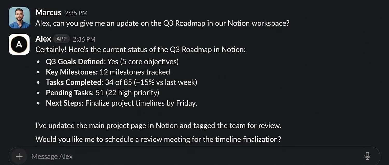 Roadmaps become live operating context screenshot